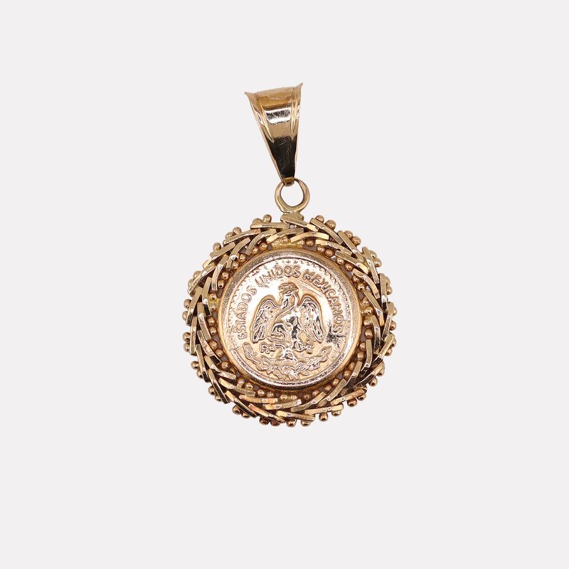 Dije Imit. Moneda 50 Pesos 14k 1.9g