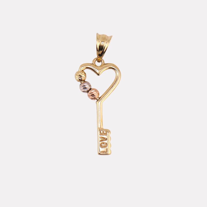Dije Llave Crzn. C/borlas Tns. 14k 0.7g