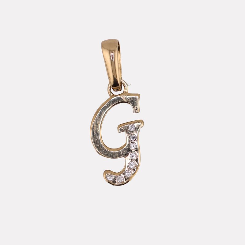 Dije Letra G C/p Bcas 14k 0.7g