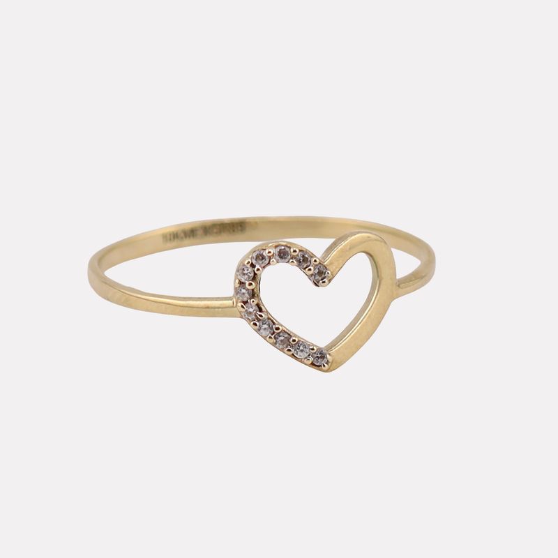 Anillo Corazon C/p 10k 0.9g #8
