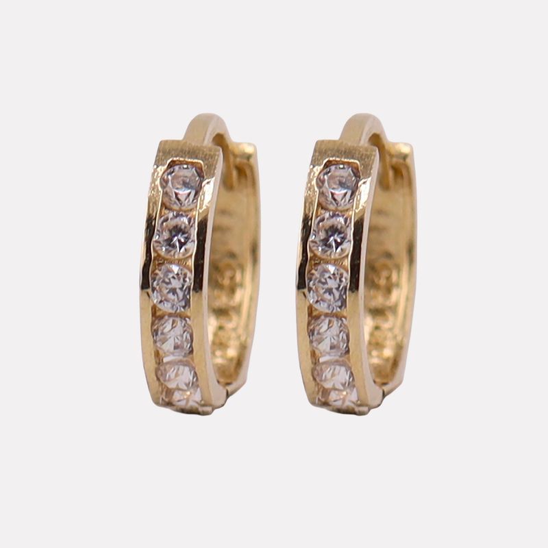 Aretes Huggies C/p Bcas  14k 0.9g