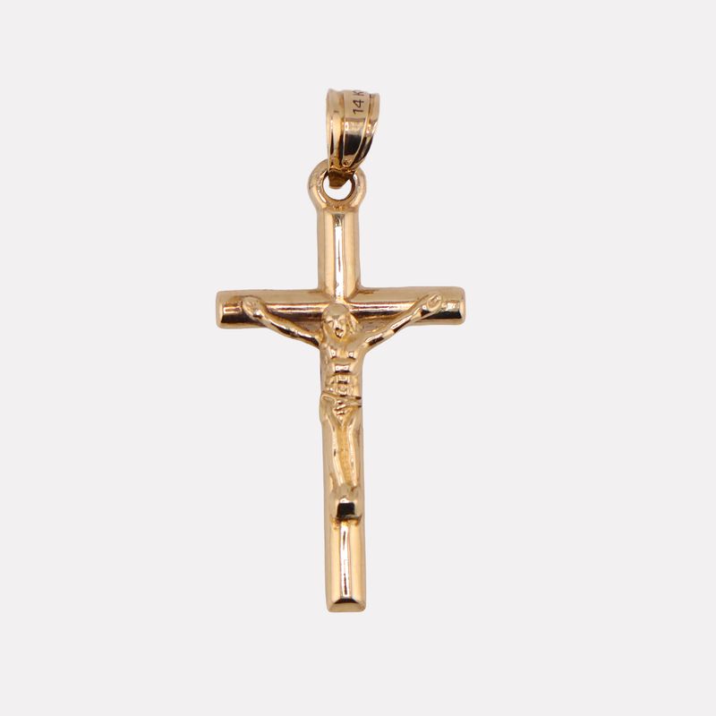 Dije Cruz Cristo  14k 0.7g