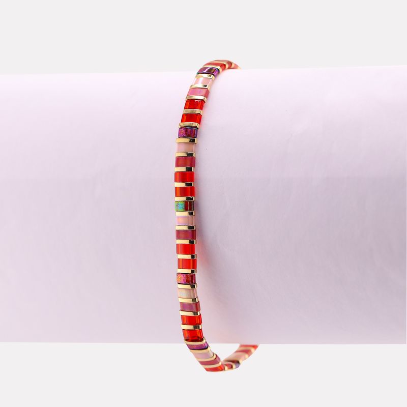 Pulsera Jasmine Mosaico Rosa/drdo 14-17cm