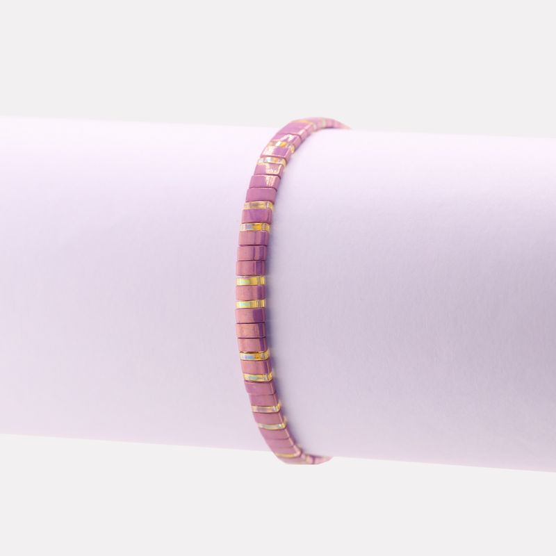 Pulsera Jasmine Mosaico Rosa/drdo 14-17cm