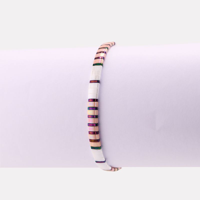 Pulsera Jasmine Mosaico Rsa/drdo/ngro 14-17cm