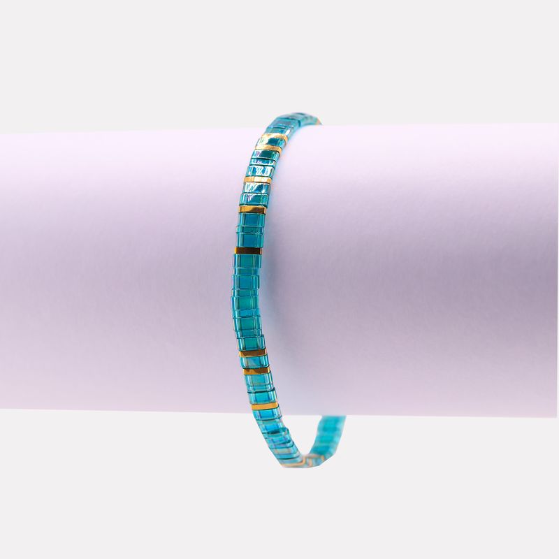 Pulsera Shine Mosaico Aqua/drdo 14-17cm