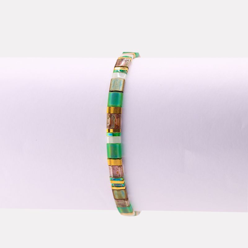 Pulsera Victoria Mosaico Esm/drd/cafe 14-17cm