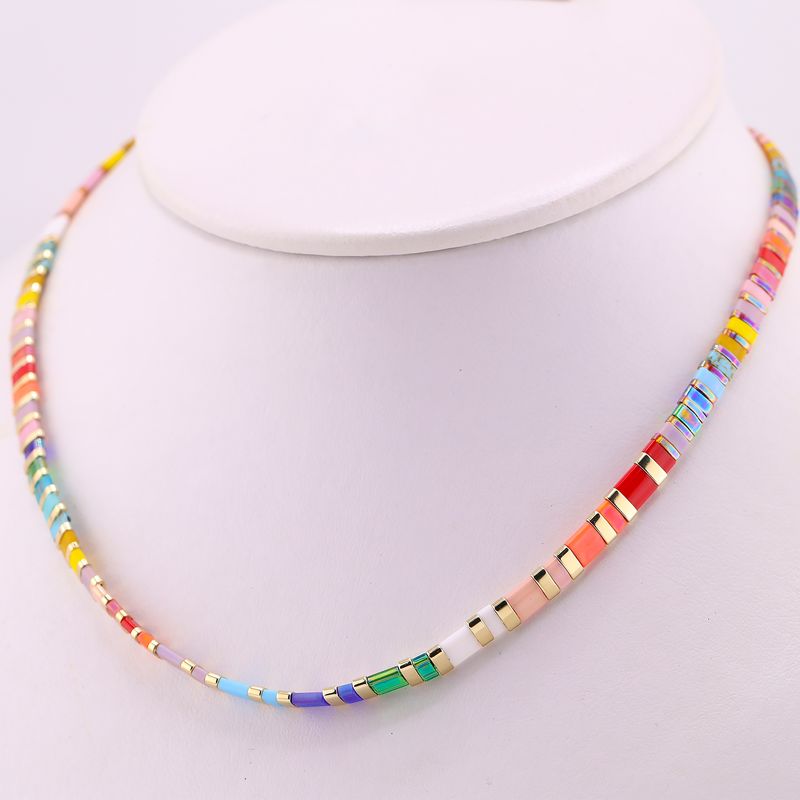 Gargantilla Rainbow Mosaico Ch/gd Colors 40cm
