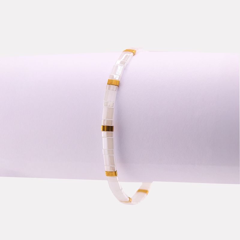 Pulsera Fidji Mosaico Blco/drdo 14-17cm
