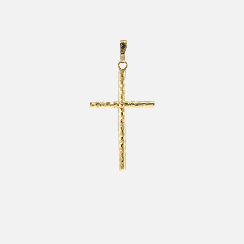 Dije Cruz Facetada 14K 1.7g