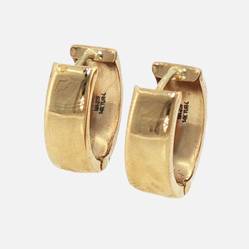 Aretes Huggies Fac. Tns. 14K 2g
