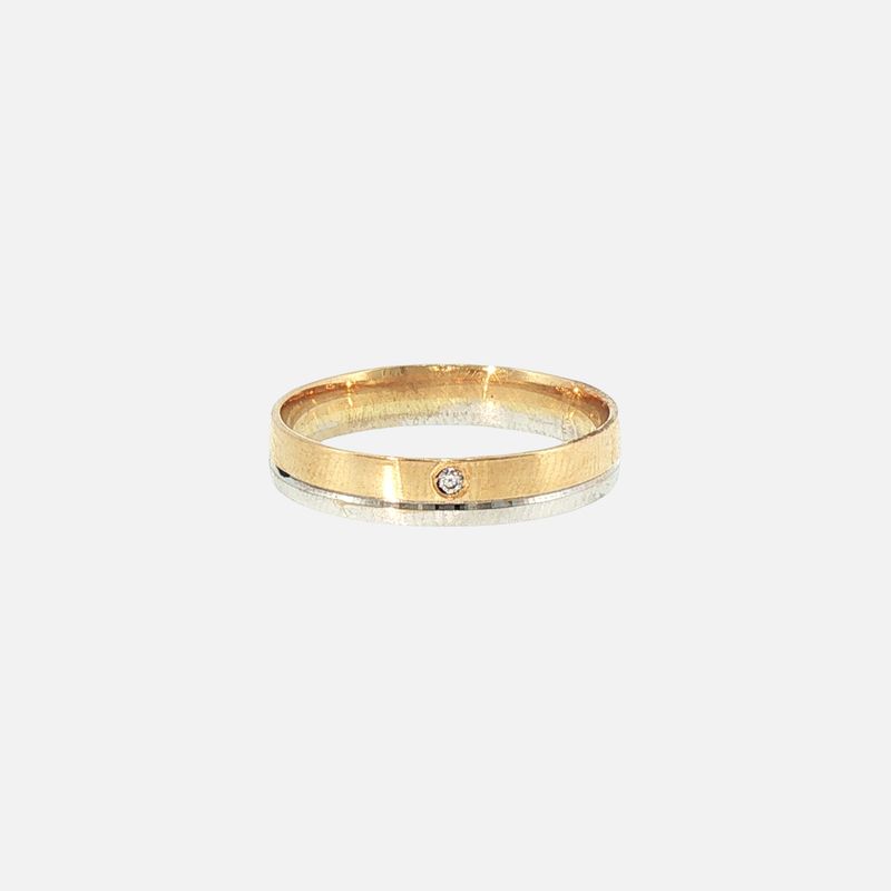 Anillo 2 Tns. C/p 14K 2.8g #8.5
