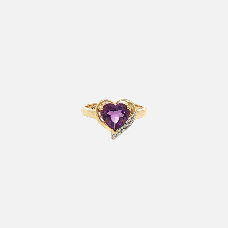 Anillo C/p Morada Crzn. 14K 3.2g #6.5