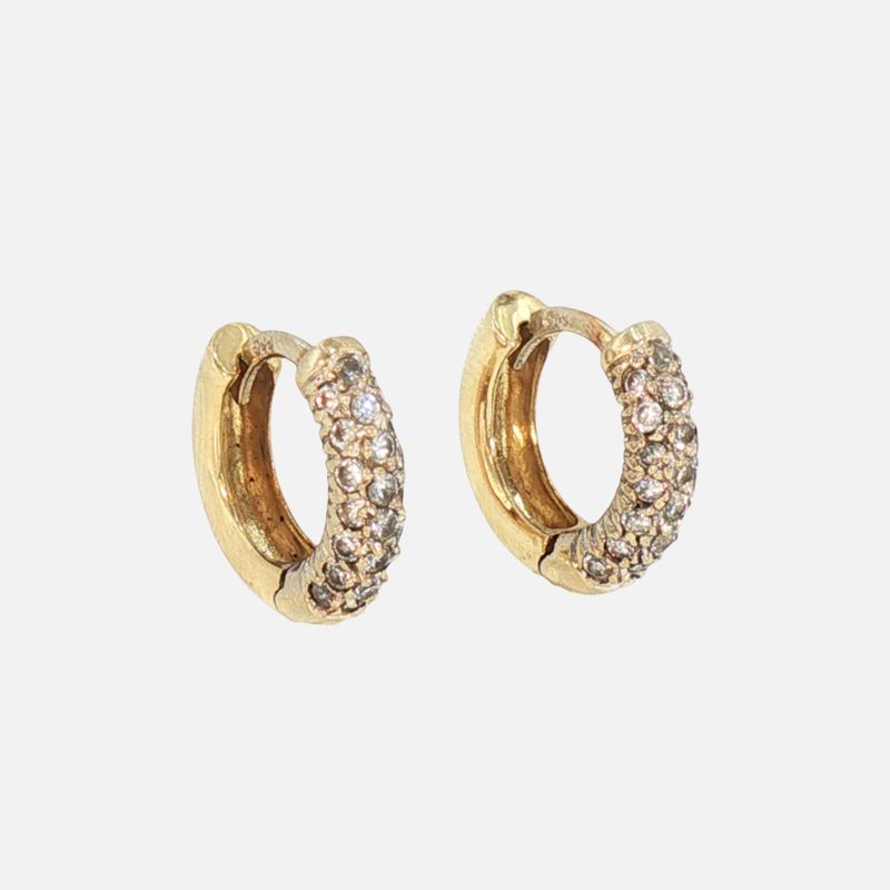 Aretes Huggies C/p Bcas 14K 4.3g