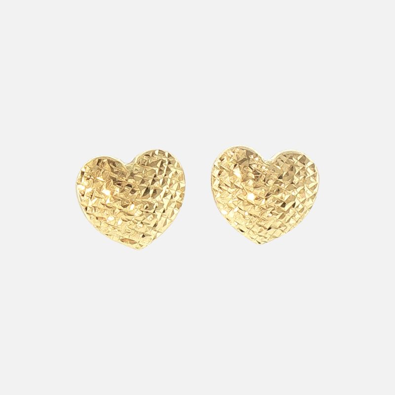 Aretes Corazon Relim. 14K 1.8g