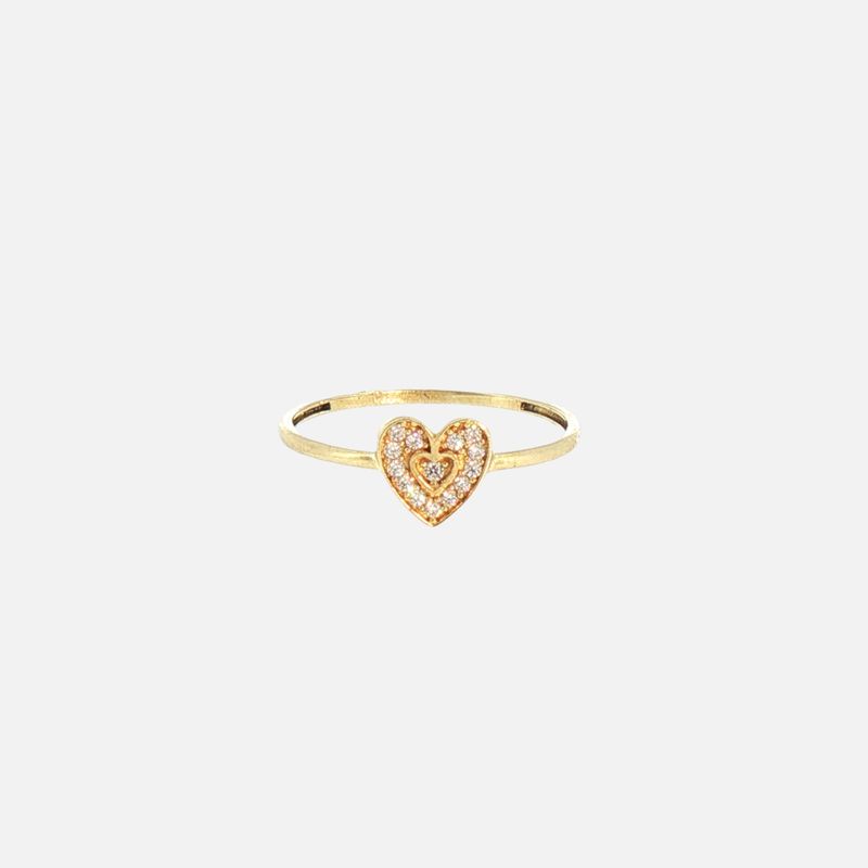 Anillo Corazon C/p 10K 0.9g #8