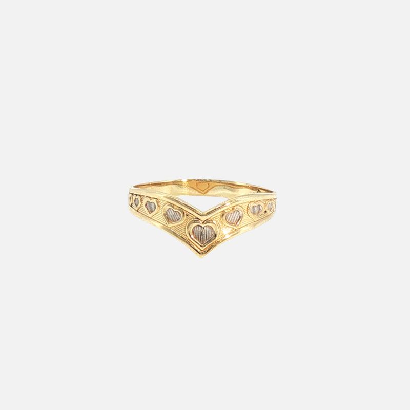 Anillo Pico Corazones 14K 1.6g #10