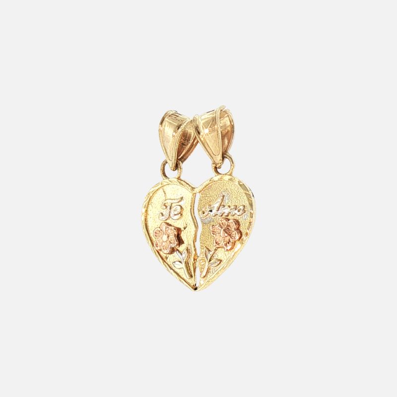 Dije Corazon Rosas 14K 1.8g