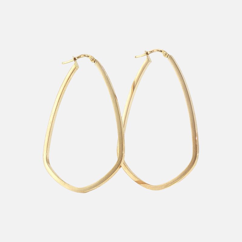 Arracadas Ovalo 14K 2.8g