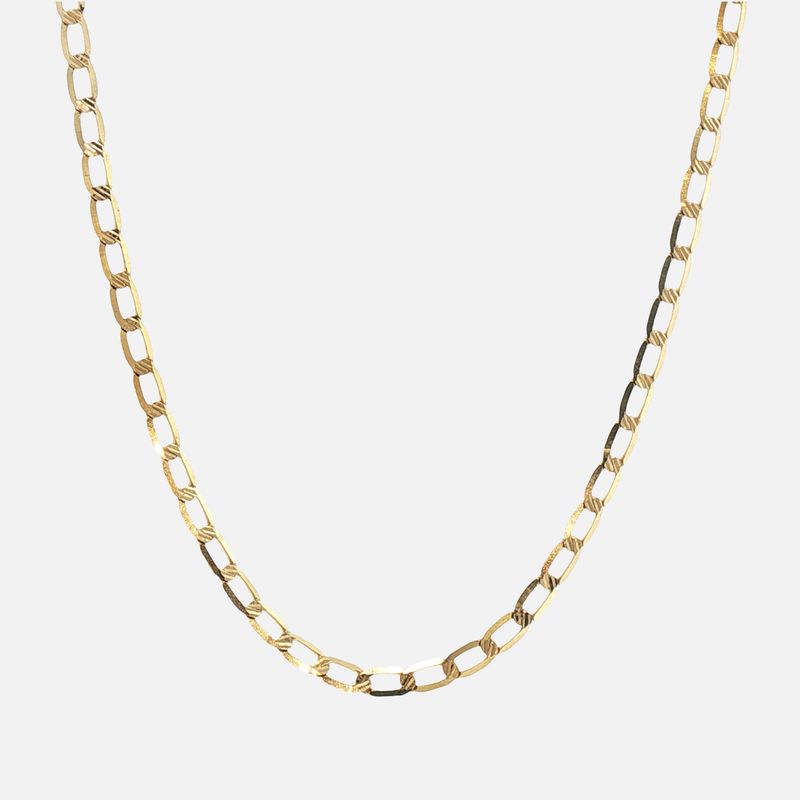Cadena Eslabon Dimant. 14K 4.6g 50cm