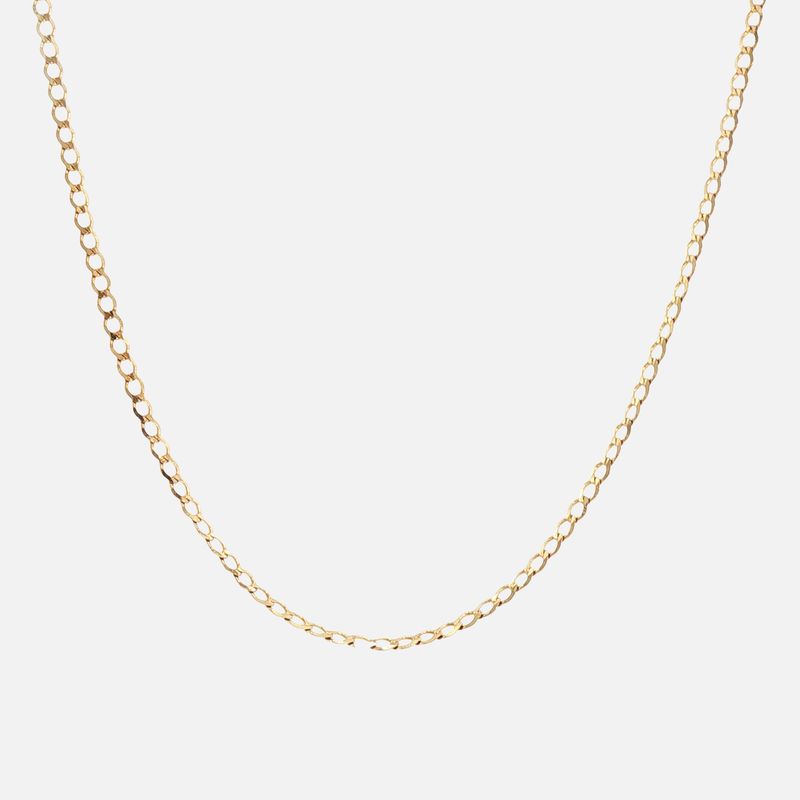 Cadena Eslabon Dimant. 14K 1.7g 45cm
