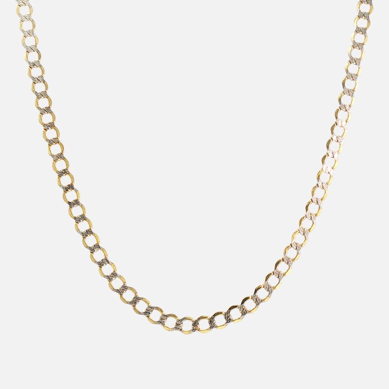 Cadena Eslabon Dimant. 14K 4.3g 50cm