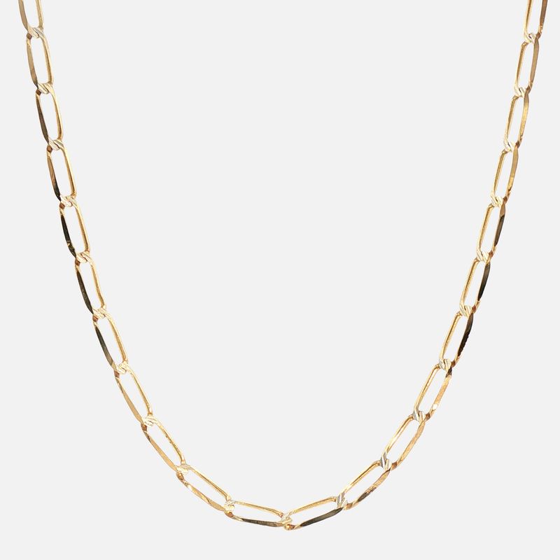 Cadena Eslabon Dimant. 14K 5.1g 50cm