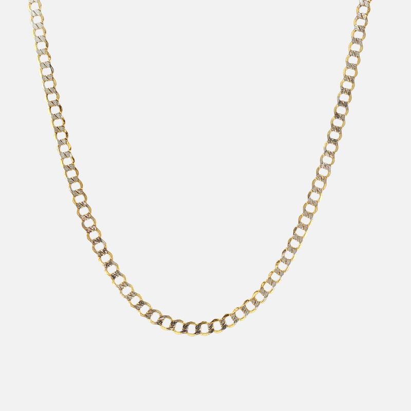 Cadena Eslabon Dimant. 14K 5.6g 60cm