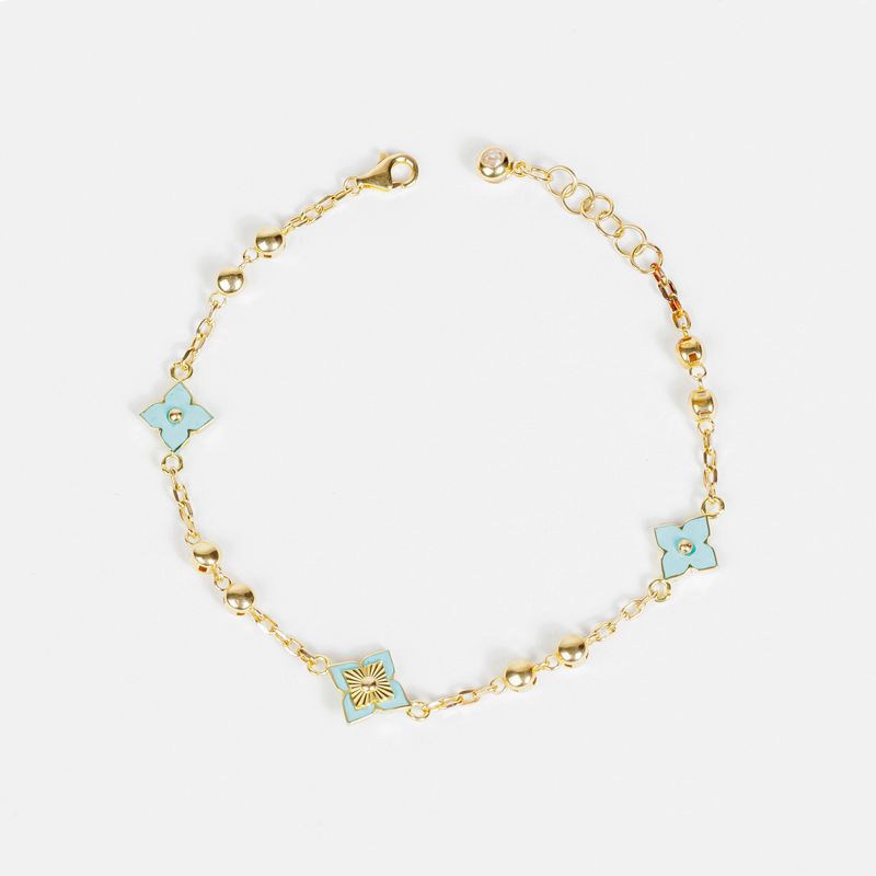 Pulsera Esmalt. Azul 14K 4.4 19cm