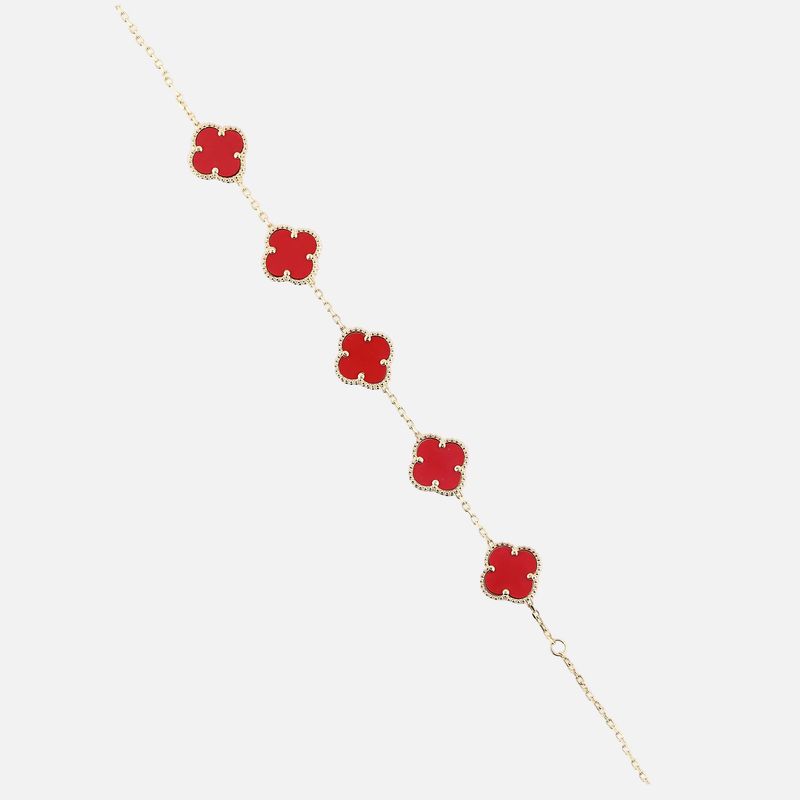 Pulsera Van Cleef C/p Roja 10K 7.1g 17cm