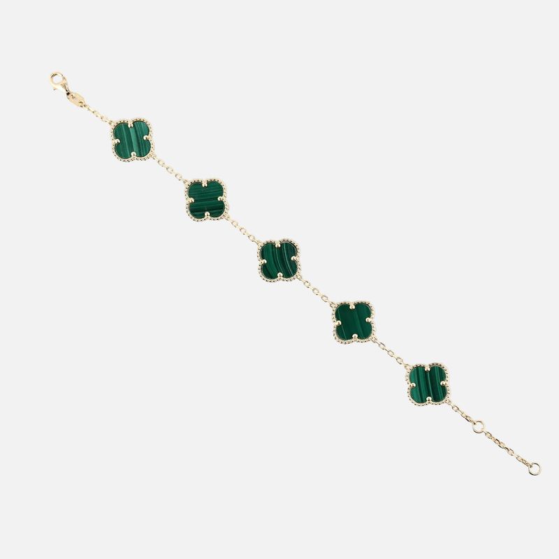 Pulsera Van Cleef C/p Verde 10K 8.7g 17cm