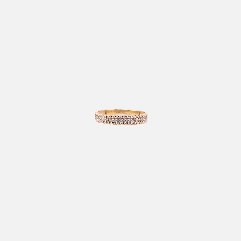 Anillo Puntos C/p Bcas 14K 1.7g #7