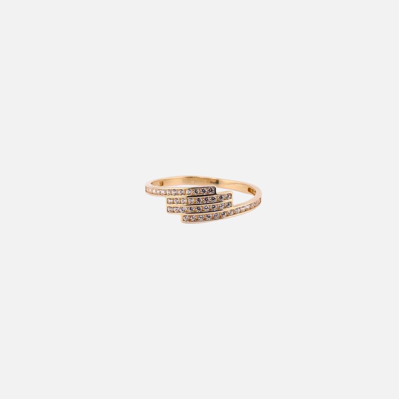 Anillo Lineas C/p 14K 1.3g #8