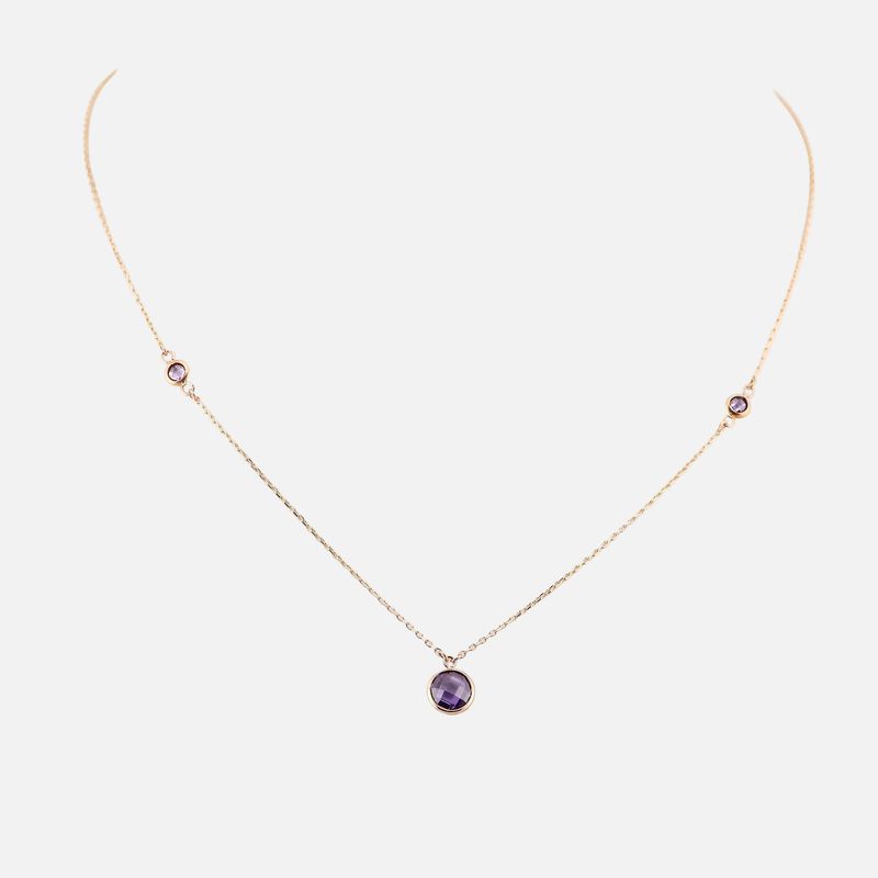 Gargantilla C/p Morada 14K 1.6g