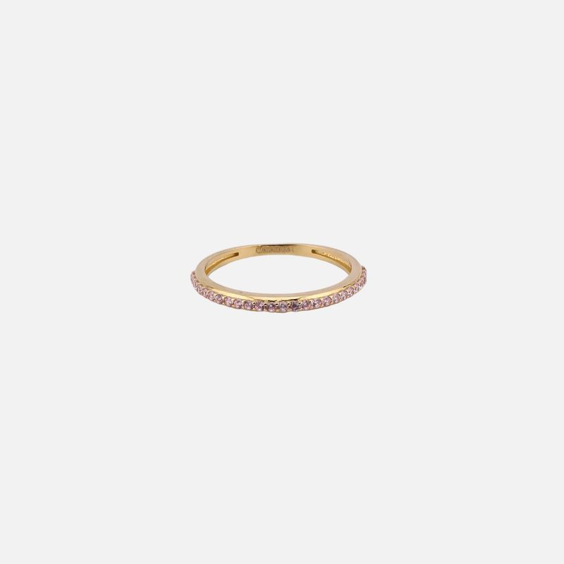 Anillo Med. Churumbela C/p Rosa 10K 1.2g #8