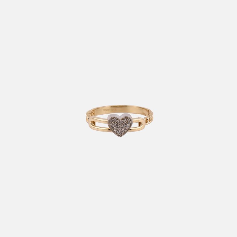 Anillo Corazon 10K 2.3g #8.5g