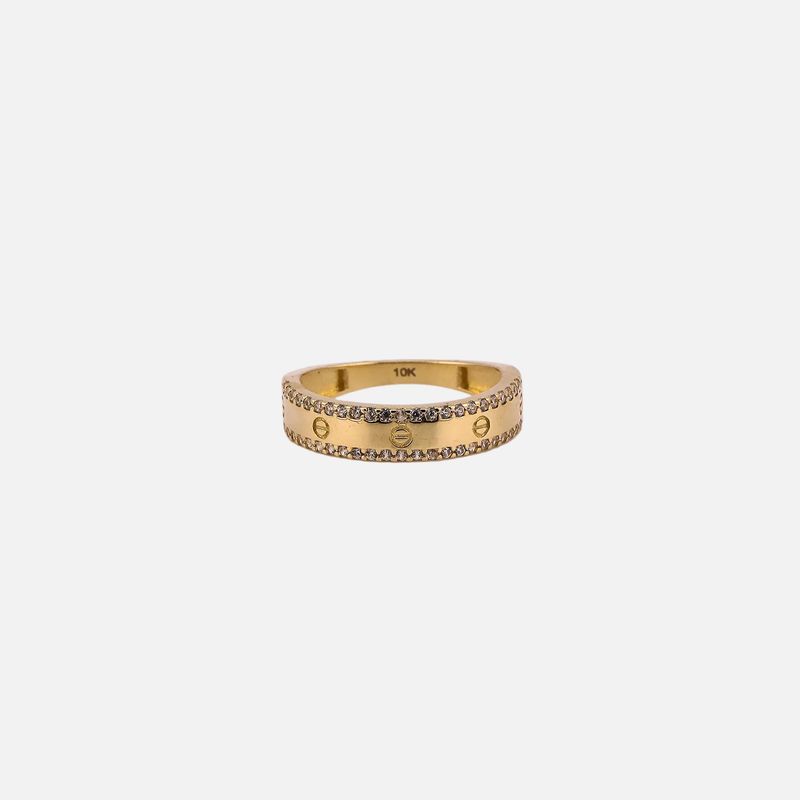 Anillo Tipo Cartier C/p Bca 10K 2.1g #7