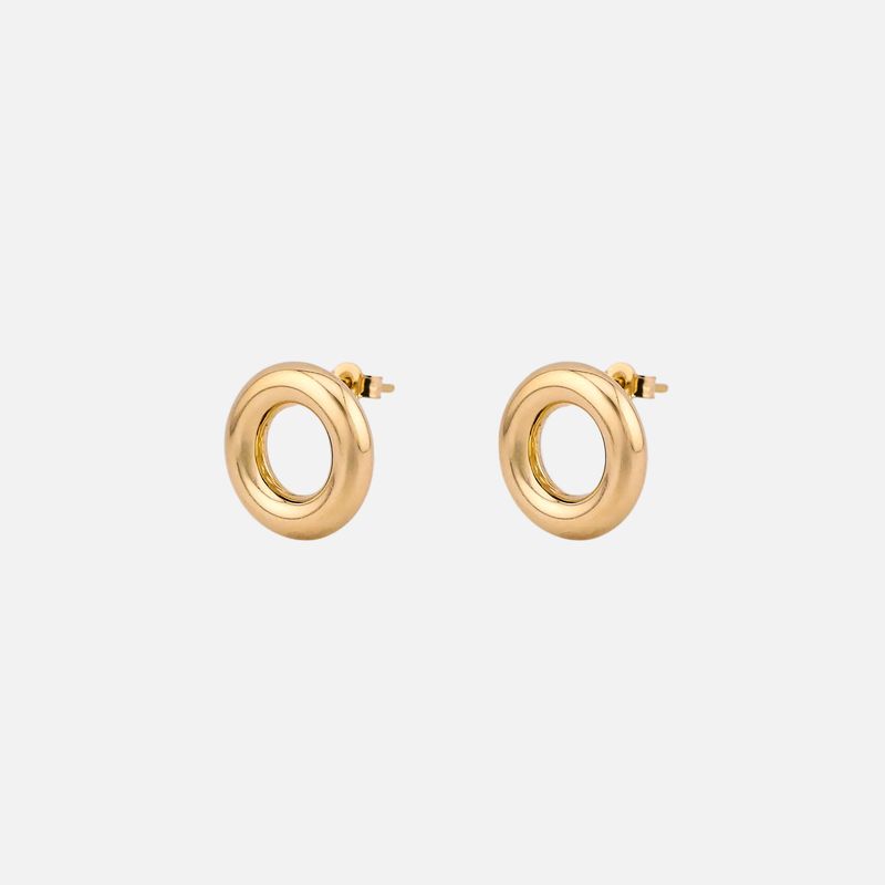 Aretes Circulo Liso 10K 2g