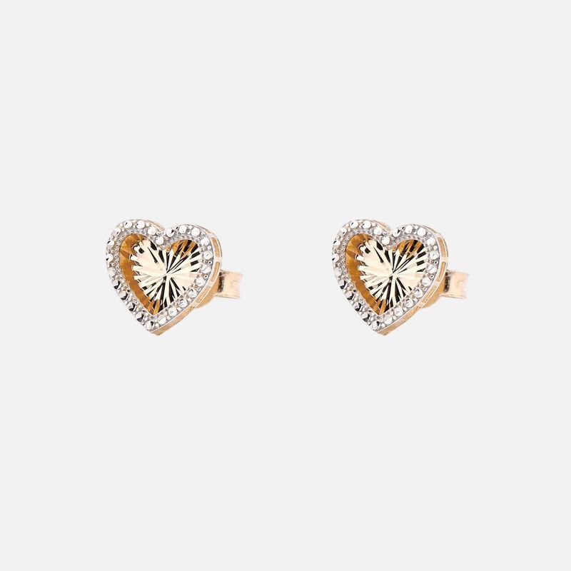 Aretes Corazon C/p 14K 1.5g