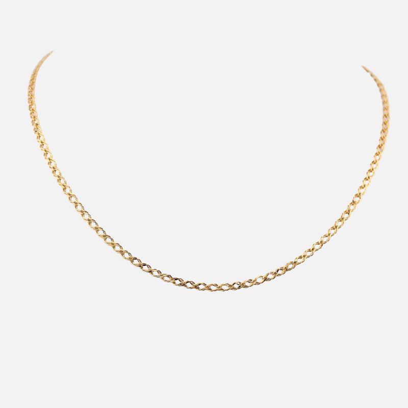 Cadena Doble Rombo 14K 2.4g 55cm