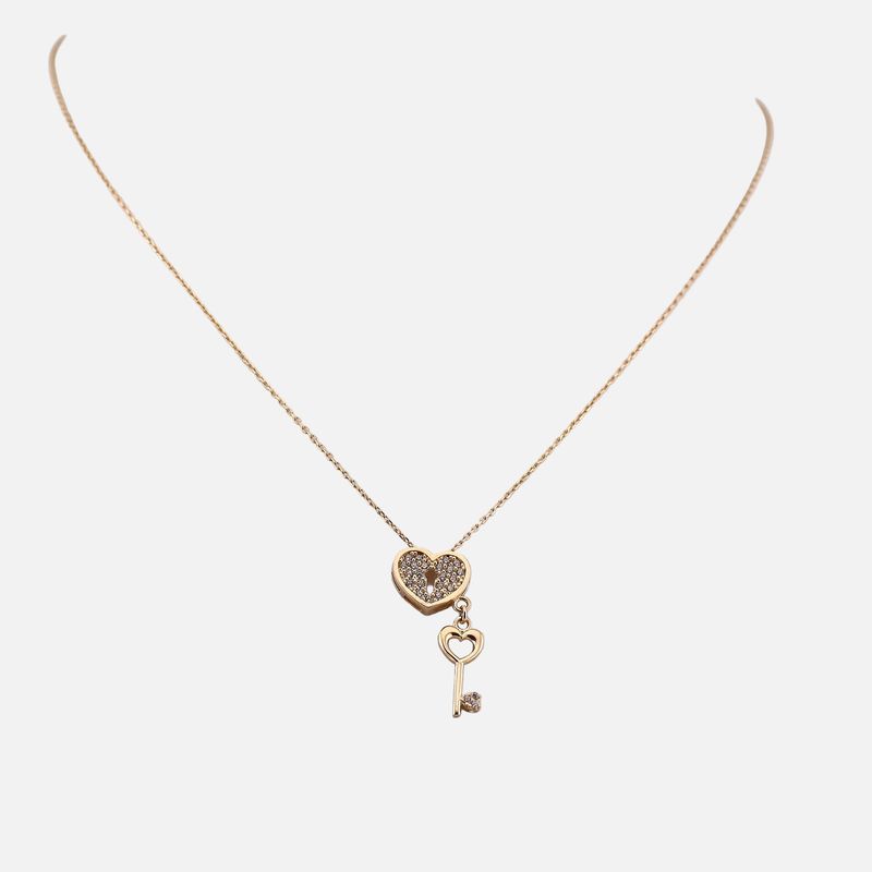 Gargantilla Corazon /llave 14K 2.3g