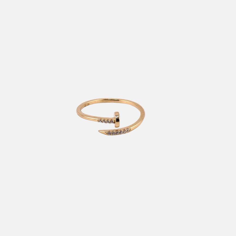 Anillo Clavo C/piedras Bns. 14K 1.5g #8