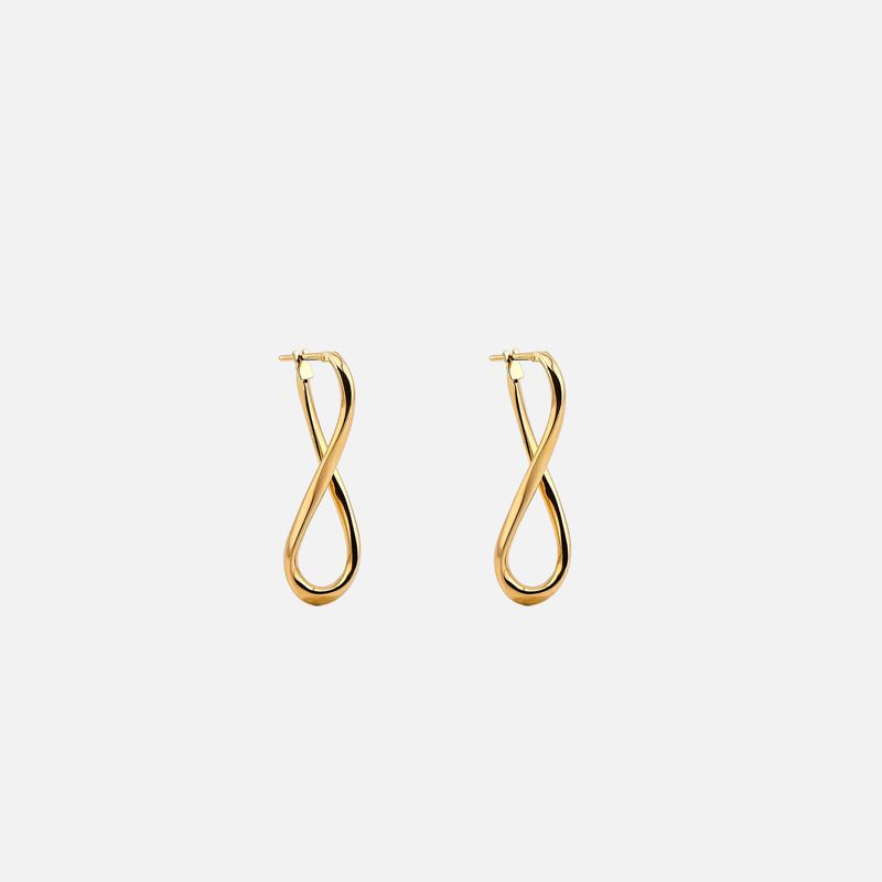 Arracadas Infinito Lisas 14K 3.5g