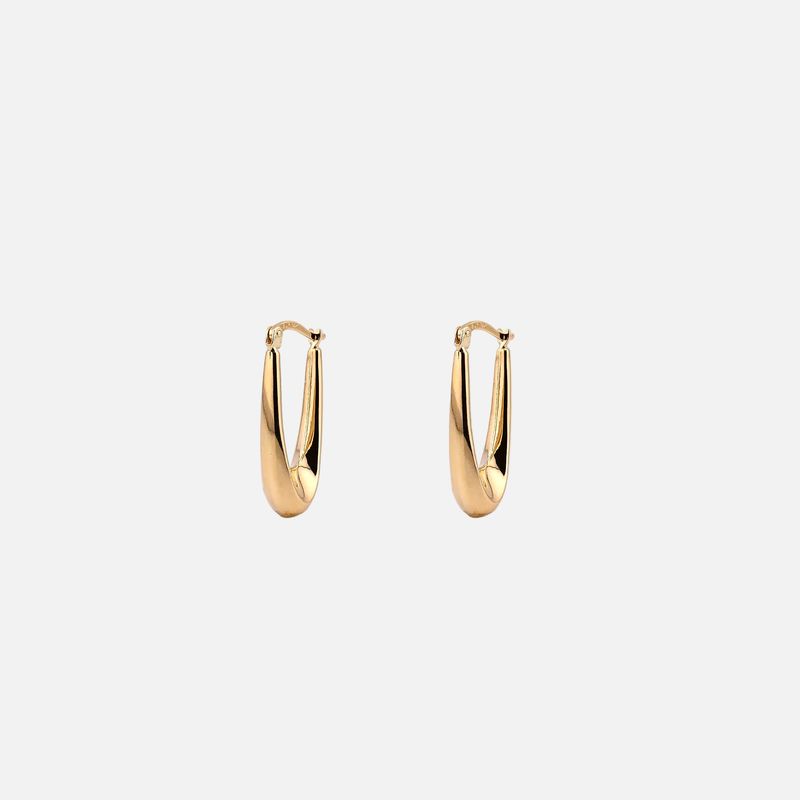 Arracadas Canasta Lisas 14K 2.1g