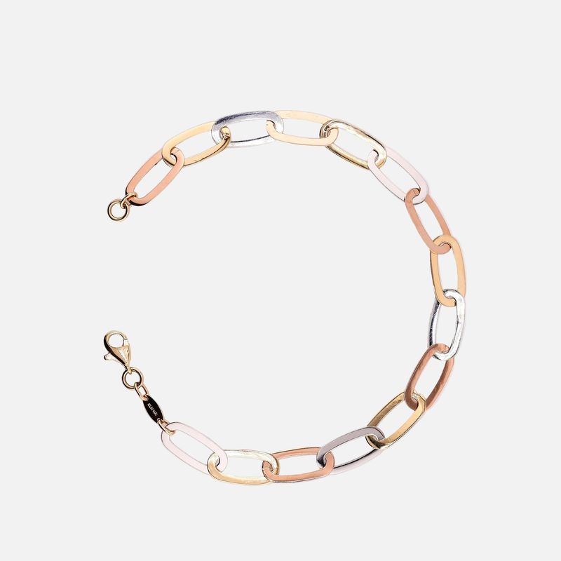 Pulsera Clip en Tonos 14K 3.5g 16cm