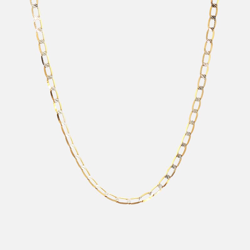 Cadena Eslabon Dimant. 14K 5.3g 54cm