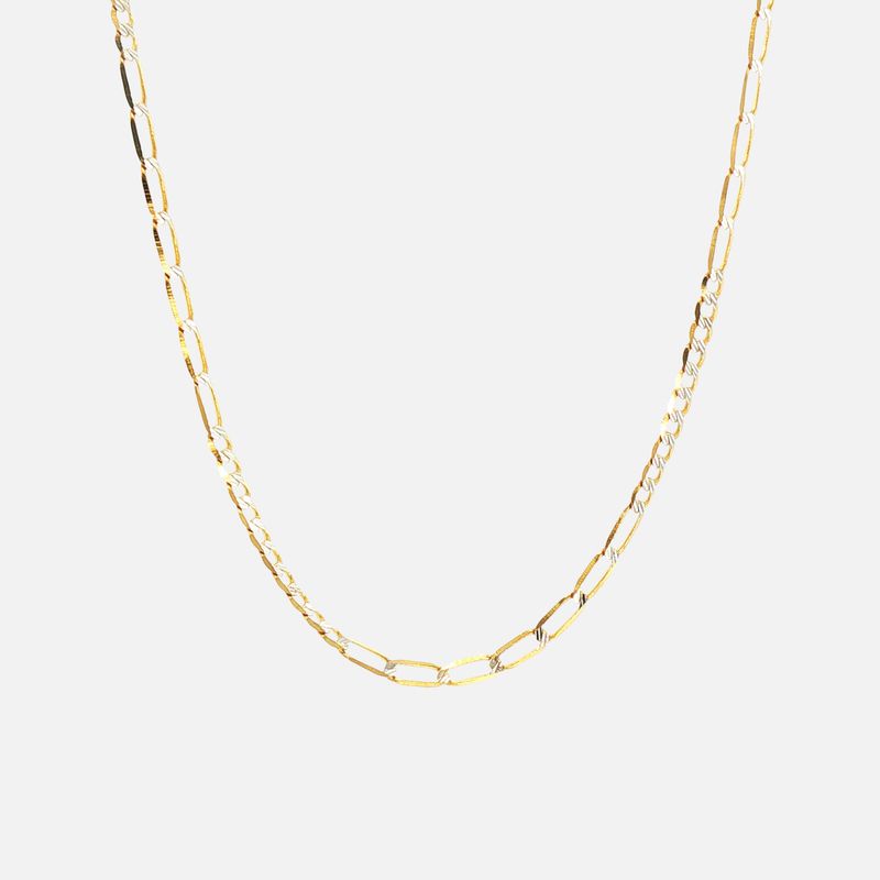 Cadena Eslabon Dimant. 14K 4.5g 60cm