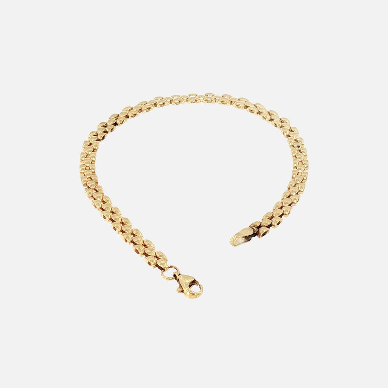 Pulso Flores 14K 6.1g 19cm