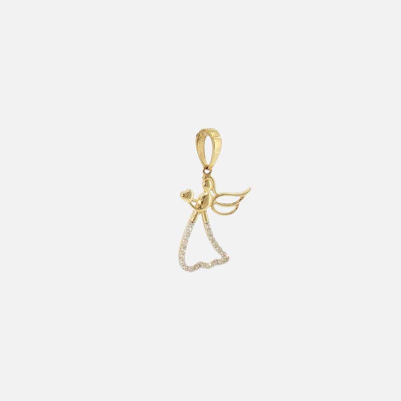 Dije Silueta Angel C/p 14K 1.2g